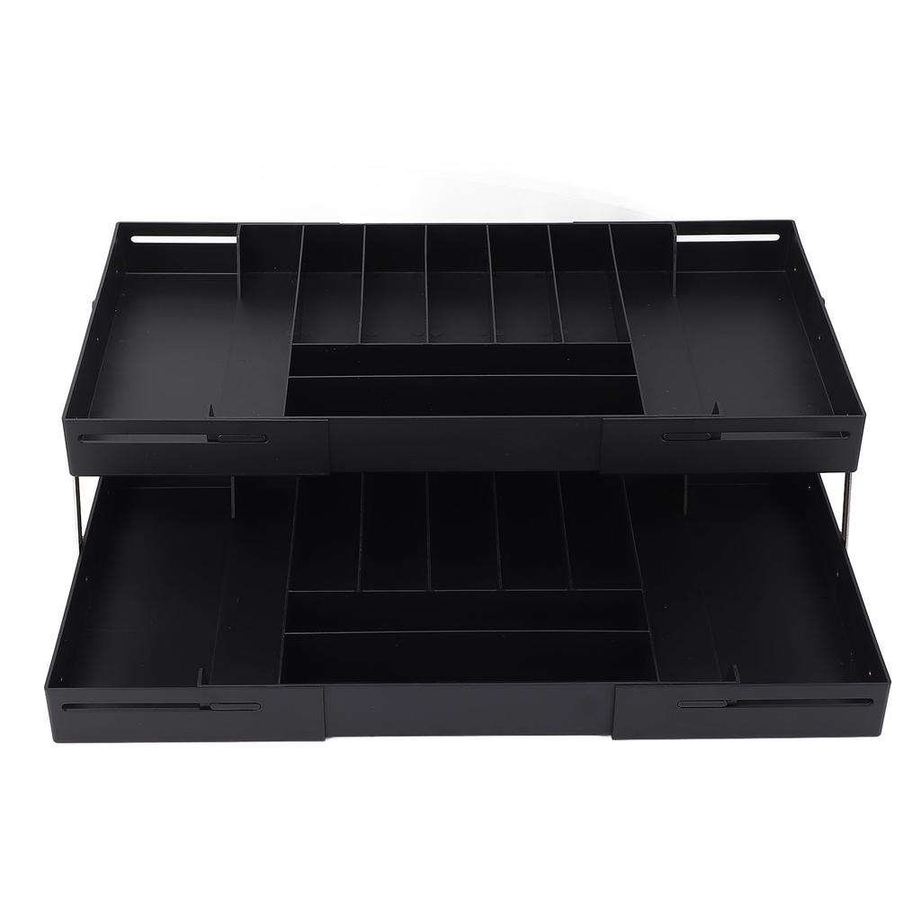Expandable Desk Drawer Organizer Tray Plastic Space Saving Foldable Multi Level Storage Tray for Jewelry Cosmetics
