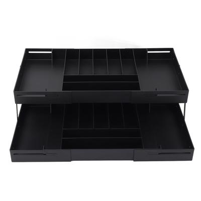 Expandable Desk Drawer Organizer Tray Plastic Space Saving Foldable Multi Level Storage Tray for Jewelry Cosmetics