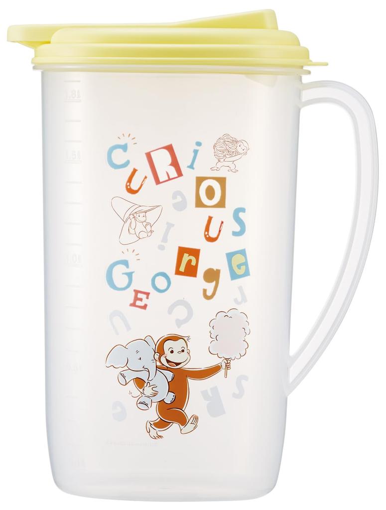 Skater Water Curious George Alphabet Pot/Water Pitcher, 1.9L, Design, CI19-A
