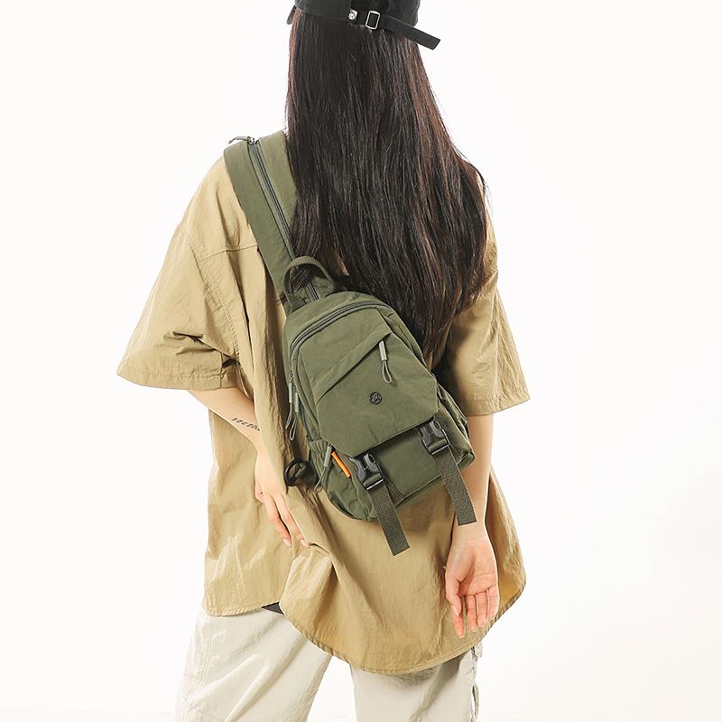 Women's Nylon Small Backpack Multi-Functional Chest Bag