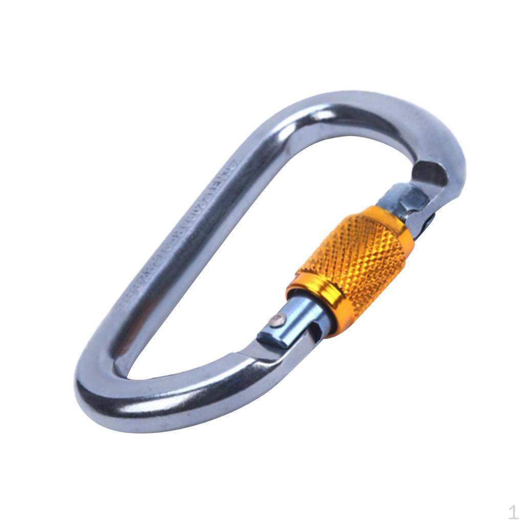 28KN Aluminum D Ring Carabiner High Quality Accessory серый