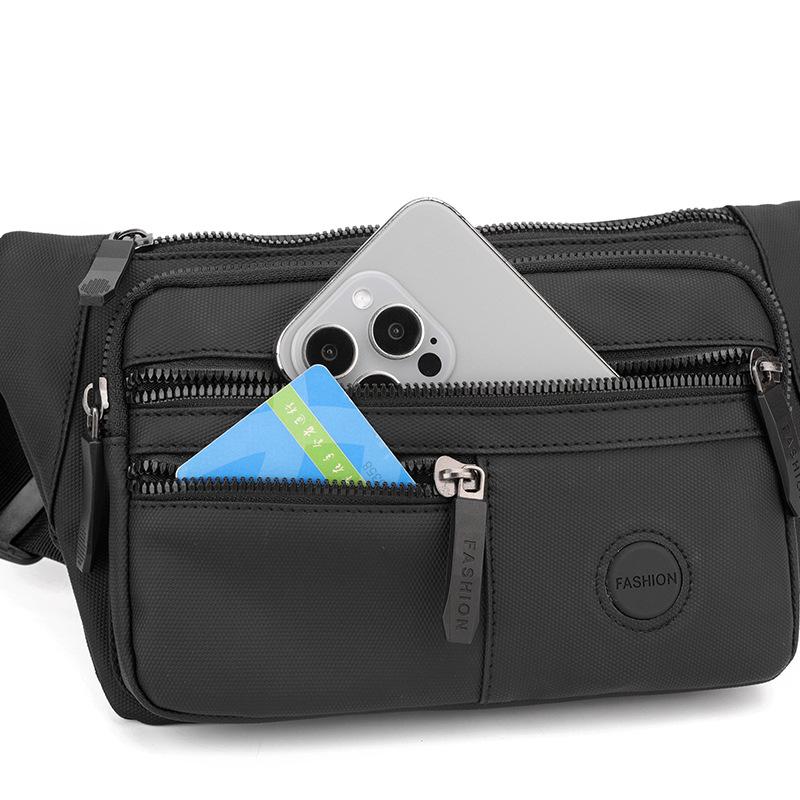 Fanny Pack Men's New Sports and Leisure Chest Bag Simple Oxford Cloth Large Capacity Shoulder Bag Versatile Messenger Bag Backpack