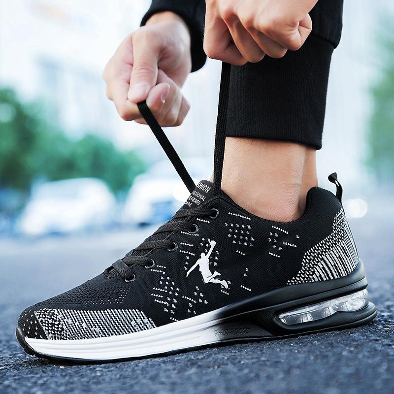 Trend Shoes Men Air Cushioning Running Shoes for Men Indoor Gym Sneakers Mesh Breathable Sport Shoes Tick Sole Walking Shoes