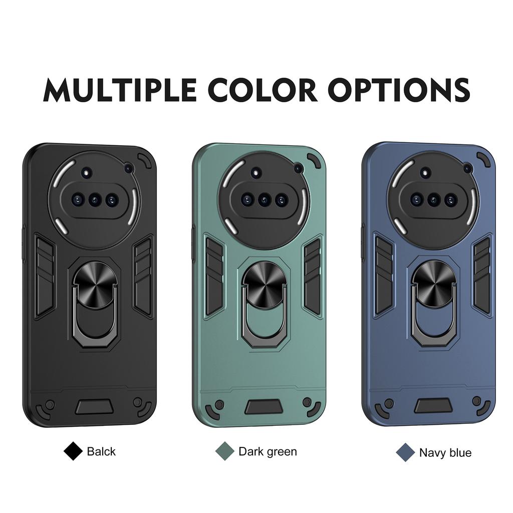 For Nothing Phone 4A 3A Pro Cover Ring Holder Armor Shockproof Phone Case Protection PC Hard Shell Back Cover