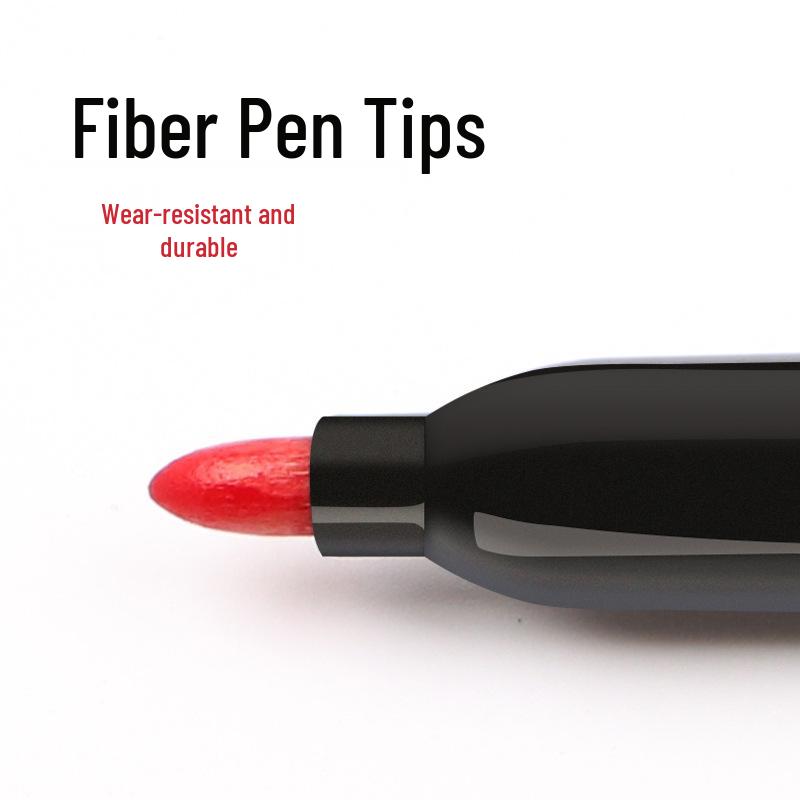 Oil-Based Fade-Resistant Black Marker with Large Tip – Waterproof & Non-Erasable for Office Use