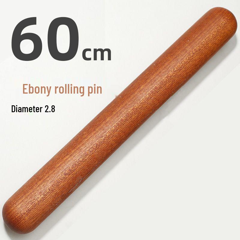 Beech Wood Rolling Pin for Dough and Dumplings - Solid Wood Baking Tool with Round Head