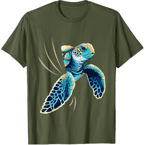 Sneaking Turtle - Zoologist Zookeeper Beach Ocean Sea Lover T-Shirt