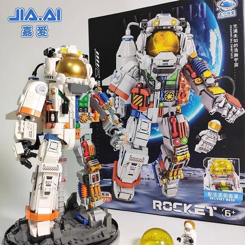 Roboty astronautów klocki Budowanie Rakieta kosmiczna samolot lotniczy Mech astronauty statek kosmiczny klocki zabawka prezent dla dzieci