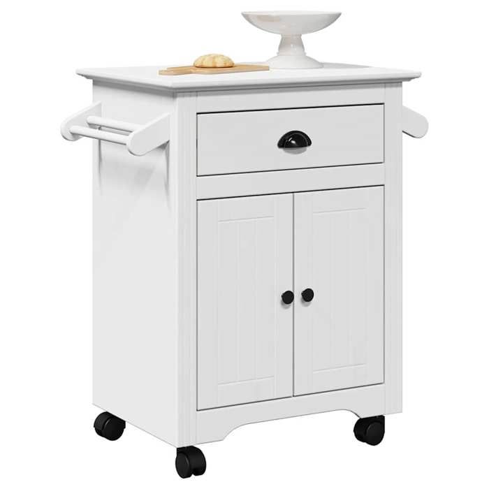 VidaXL Kitchen Trolley BODO White 72x45x80 Cm, Vegetable Trolley, Trolley, Service Trolley, Storage Trolley of 4016875