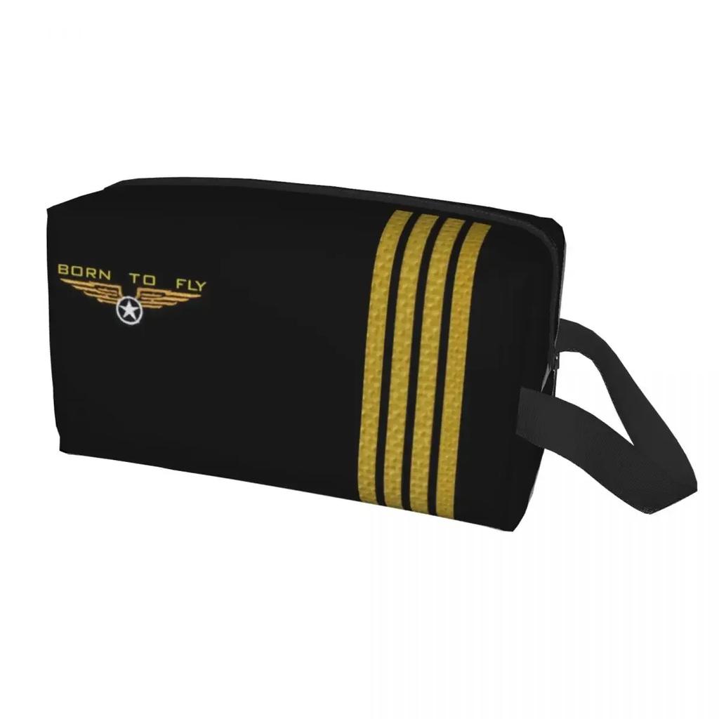 Aeroplanes Flight Toiletry Bag for Airplane Aviation Aviator Makeup Cosmetic Organizer Ladies Beauty Storage Dopp Kit Box
