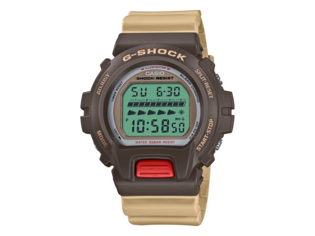 

Мужские часы CASIO G-SHOCK DW-6600PC-5JF Vintage Color Limited, цвет сепия, НОВИНКА