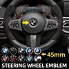 1 vnt. 45 mm automobilio vairo emblema Lipdukas Auto-Styling BMW E36 E46 E53 E90 E60 E61 E93 E87 X1 X3 X5 X6 F30 F20