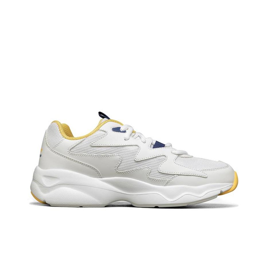 Skechers DLites Mesh Synthetic Leather Comfortable Versatile Low-Top Dad Shoes Unisex Sneaker White 88888105-WYL