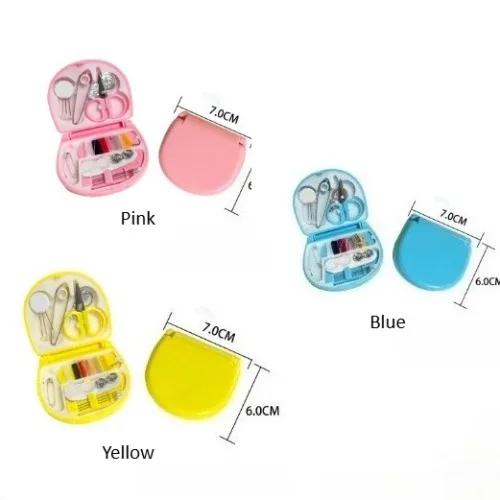 Mini Portable Sewing Kit for Travel, 48PCS Sewing Supplies with Threads, Needles, Buttons, Thimble & Measuring Tape, Compact