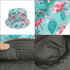 New Printed Flamingo Bucket Hat Wind Trend Pot Hat Versatile Personality Small Face Sun Protection Hat