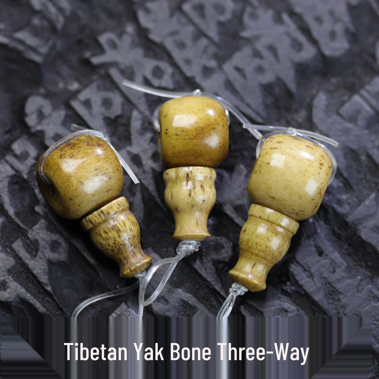 Yak Bone Three-Way Buddhist Beads for DIY Crafts