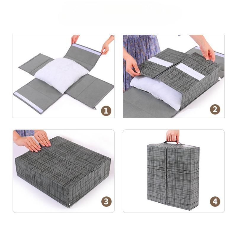Non-woven foldable bed sheet clothing wardrobe storage box dust-proof storage box with lid organizing storage box