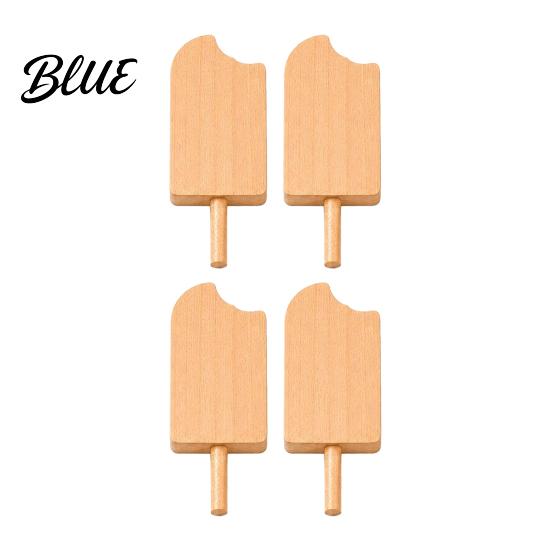 Painting Supplies Unfinished Wood Popsicle Summer Ice Cream Shaped Wooden Holiday Decoration Crafts