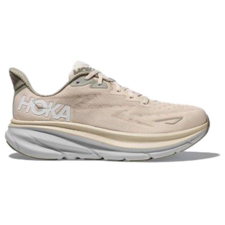 HOKA Clifton 9 2E Wide Oat Milk Men Sneakers Cream Barley 1132210-OKB