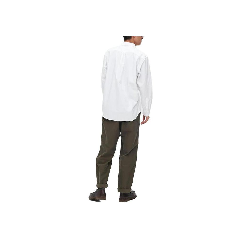 Uniqlo Solid Color Button Long Sleeve Shirt Unisex shirts White 455956-00