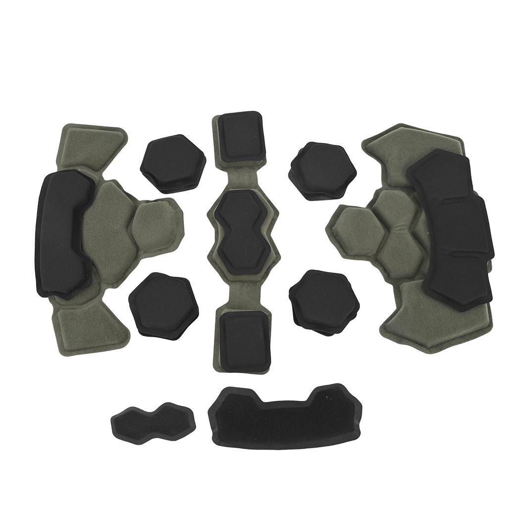 Helmet Padding Kit Memory Foam Pad Protective Mat Universal Motorcycle Bike Bicycle Cushions Waterproof OD Green