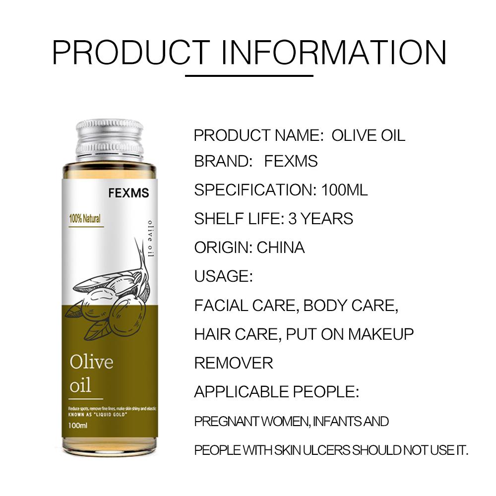 100% Natural Organic Olive Oil. Day Night Moisturizer for Skin Hair Care Face Cuticle Nail Care Natural Body Oils 100ml