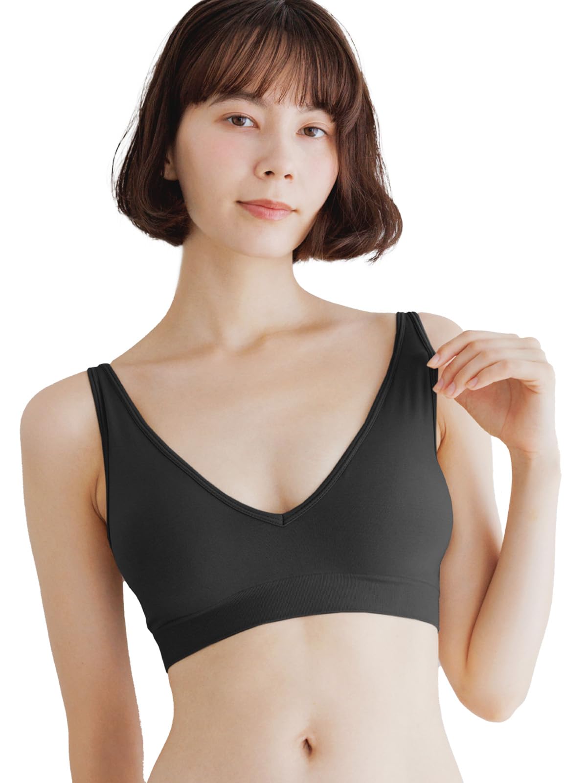 

Ночь Можно Установить Спортивный Регулируемый [Bambi Water] Бюстгальтер, Без косточек, Поддержка, Дневной, Без косточек, Бюстгальтер, V-образный вырез, (Черный, С) чёрный