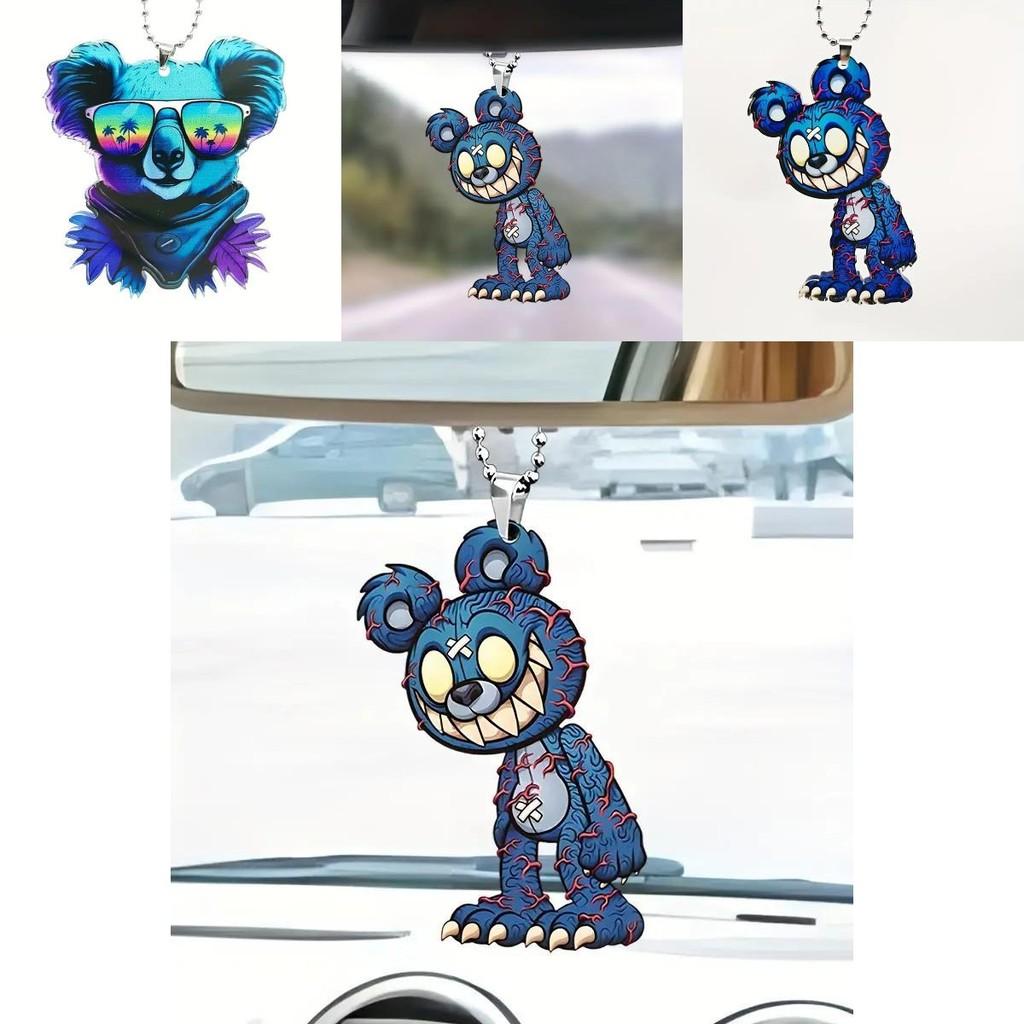 Acrylic Cartoon Adorable Car Pendant For Rearview Mirror Decoration And Use Keychain