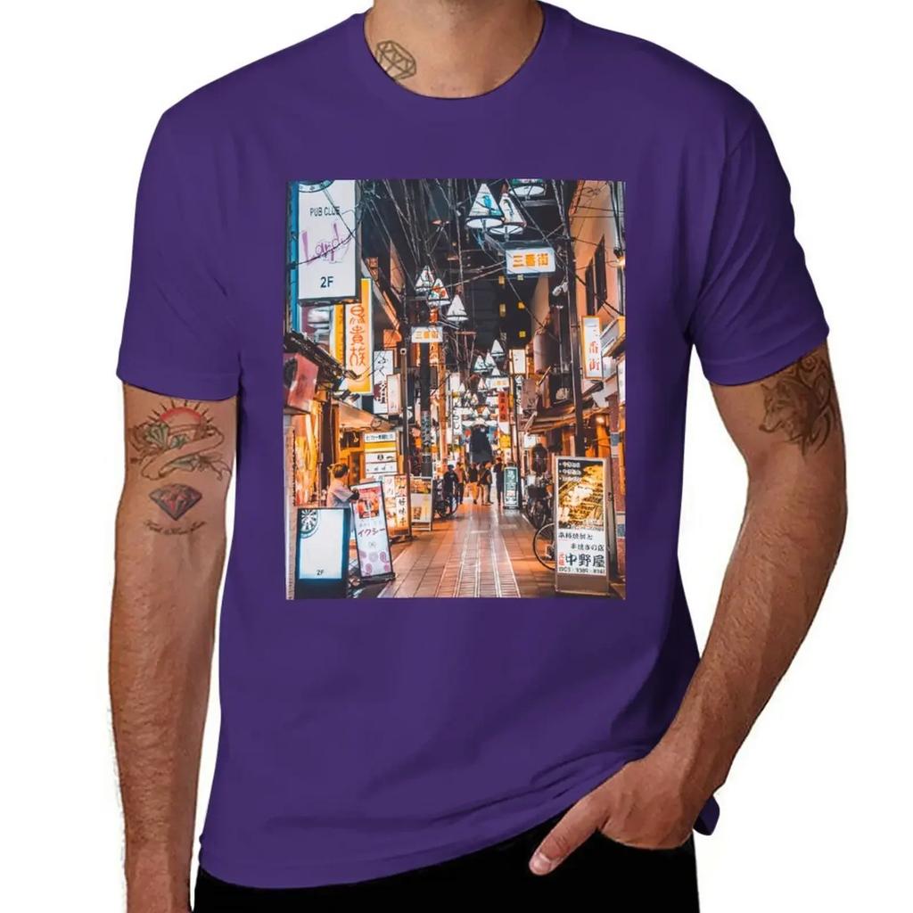 Sea Of Tokyo Lights T-Shirt Quick-drying Cute Tops Cute Clothes Black T Shirts for Men