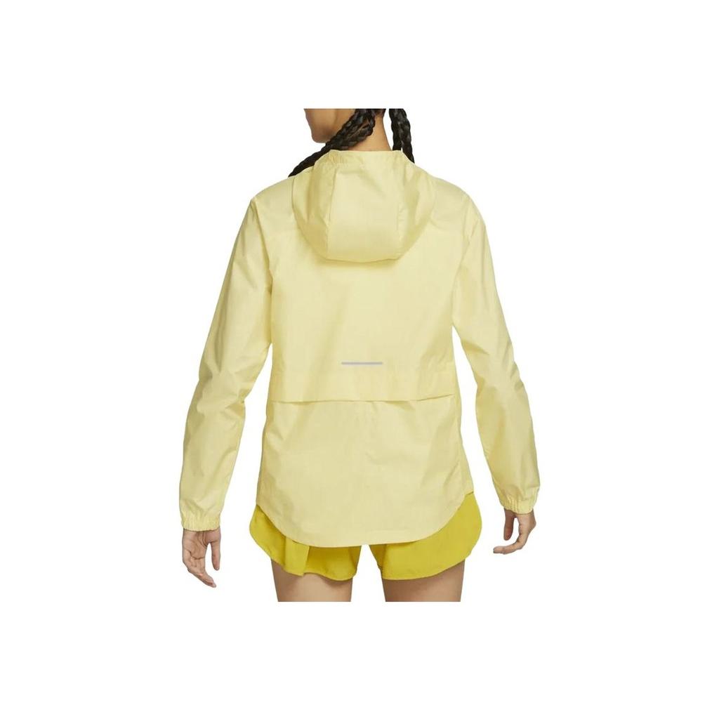 Nike Essential Solid Color Zip-Up Hooded Jacket Women Jackets Yellow DX0319-706