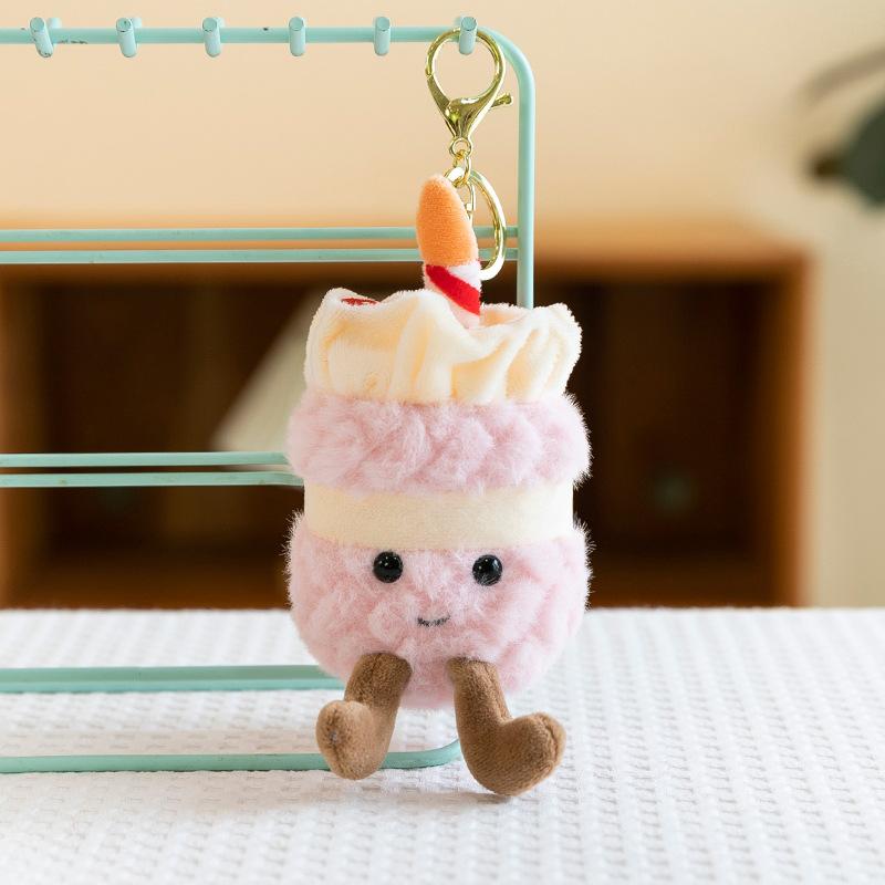 Simulation Healing Plants Tulip Flowers Plush Pendant Cake Keychain Push Gift Wedding Souvenir
