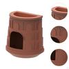 Reptile Cave Bath Cage Accessories Hideaway Hides Pets Hut Amphibians Hideout House for Spider Snake