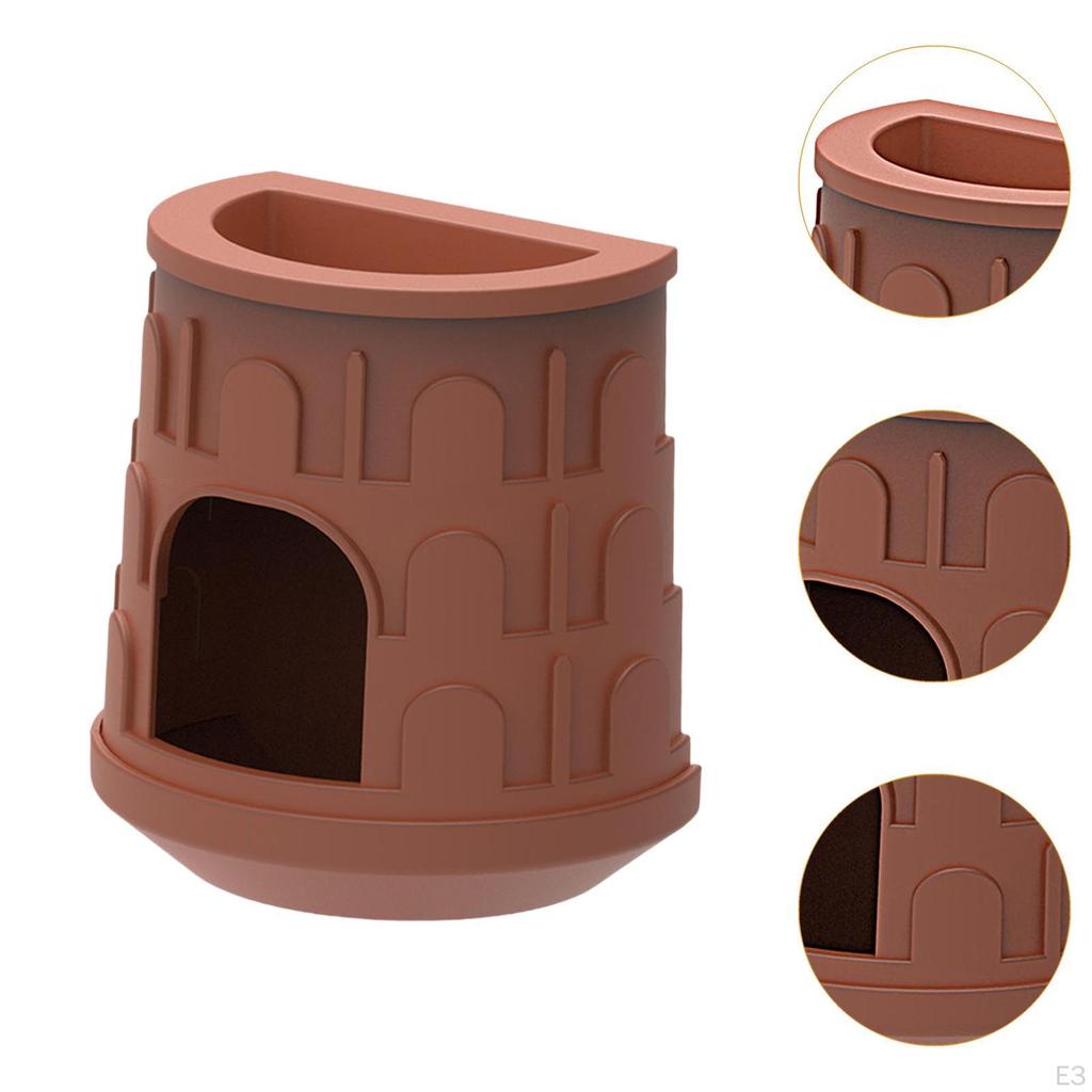 Reptile Cave Bath Cage Accessories Hideaway Hides Pets Hut Amphibians Hideout House for Spider Snake