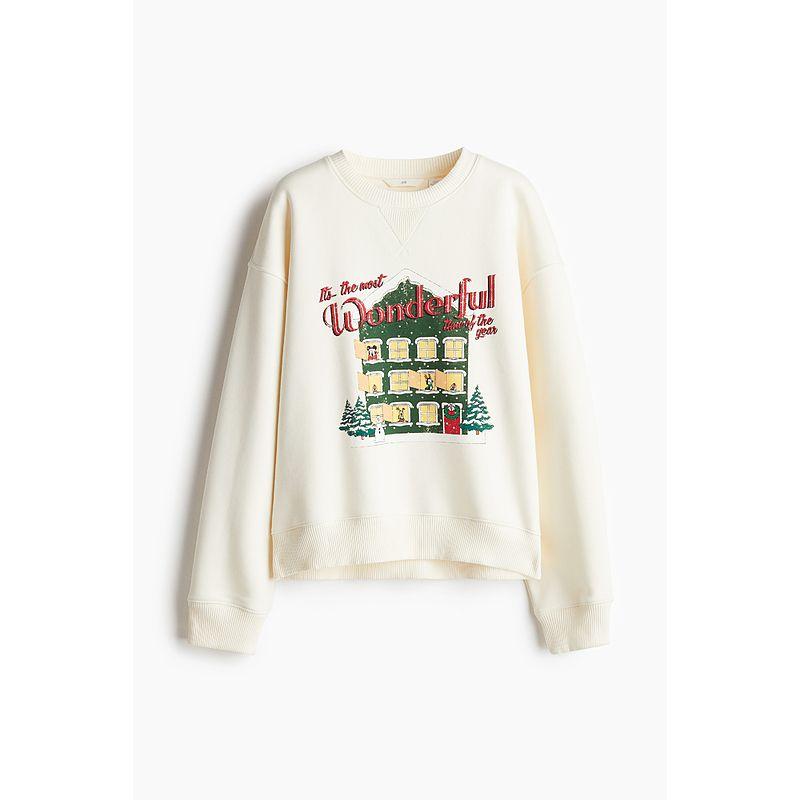 

HM Women s Clothing Sweatshirt Autumn Print Pattern Sweatshirt 1244785