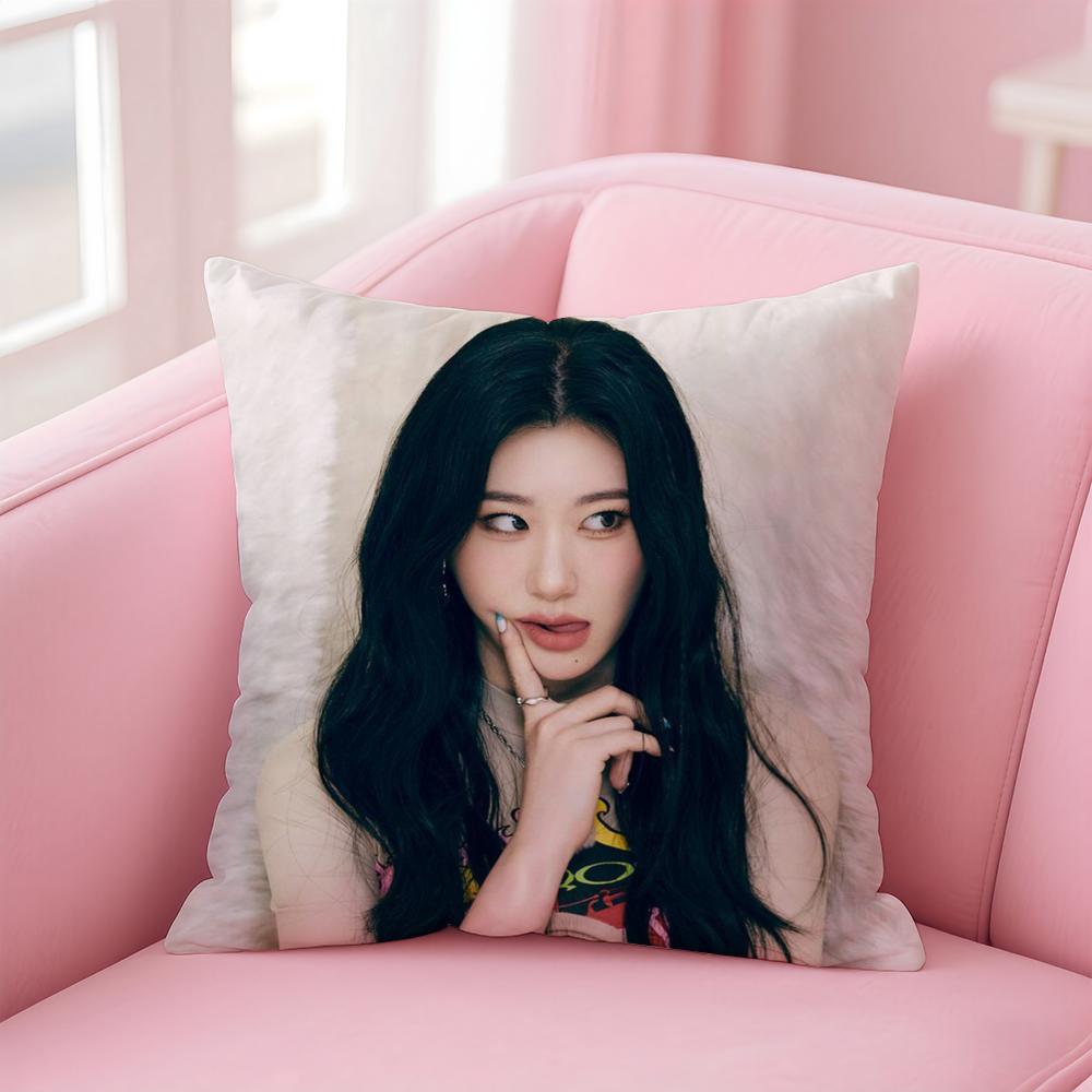 ITZY band singer cool Cushion Cover Comfortable Reversible Pillow Cover Ideal for Car Sofa Bedroom & Beyond