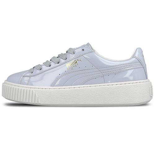 (WMNS) PUMA Basket Platform Patent Halogen Blue Women s 363314-01 EU 37.5