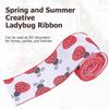Ladybugs Wire Edged Ribbon Polkas Dots Wire Edged Ribbon for DIY Craft Wrapping