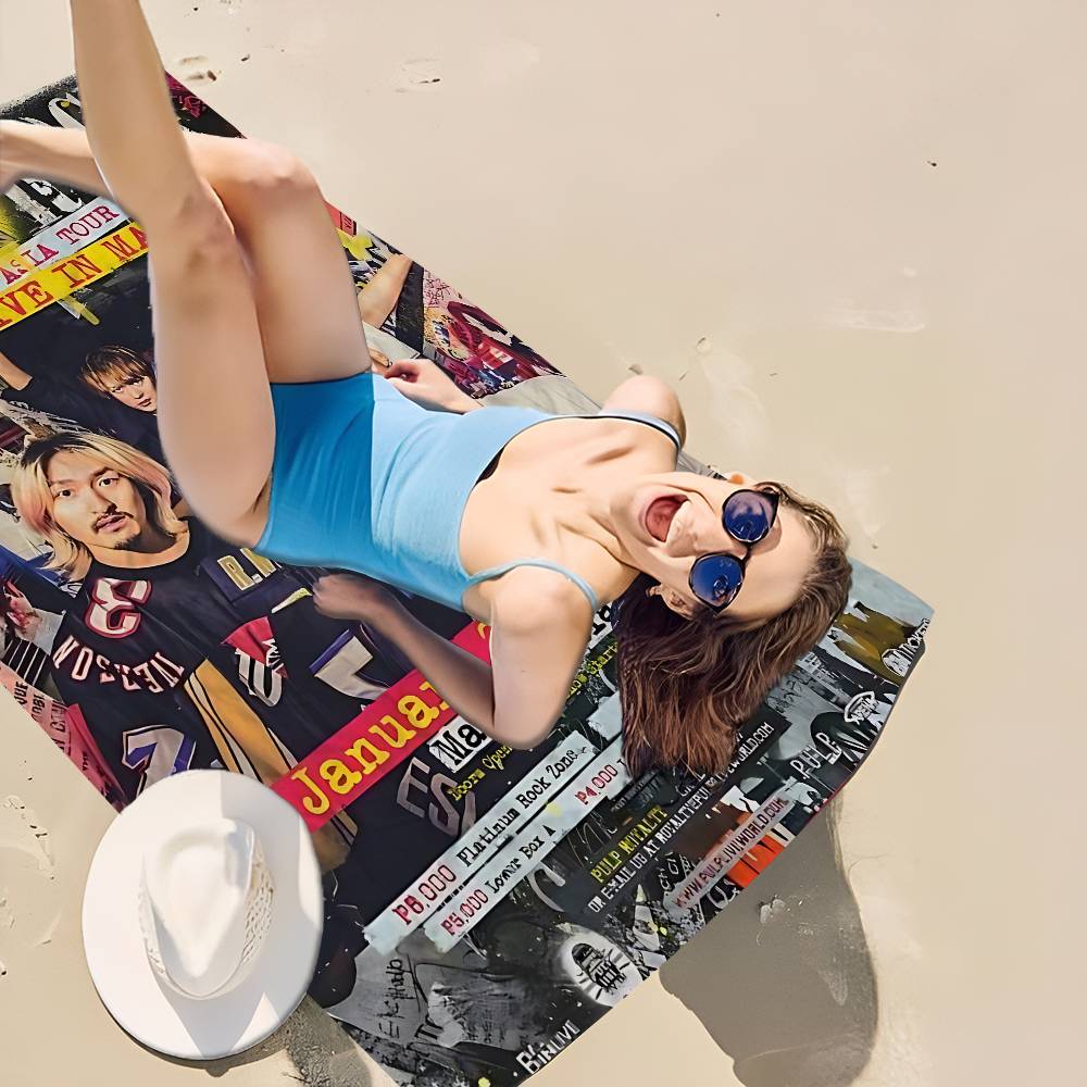 Band O-oNE OK ROCK Anime Beach Swimming Towel Soft Absorbent Washcloth Children's Gifts for Kids Travel Camping Gym
