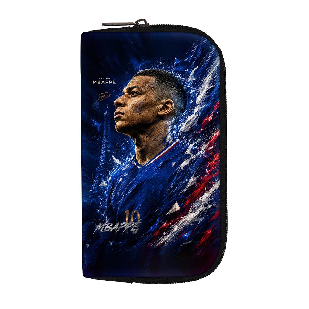 Women Men Clutch Bag headphone bag M-Mbappe Wallets Portable Money Coin Purse Credit Card Money Bags Football Star storage bag