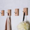 Square Solid Walnut Wood Bathroom Wall Hook