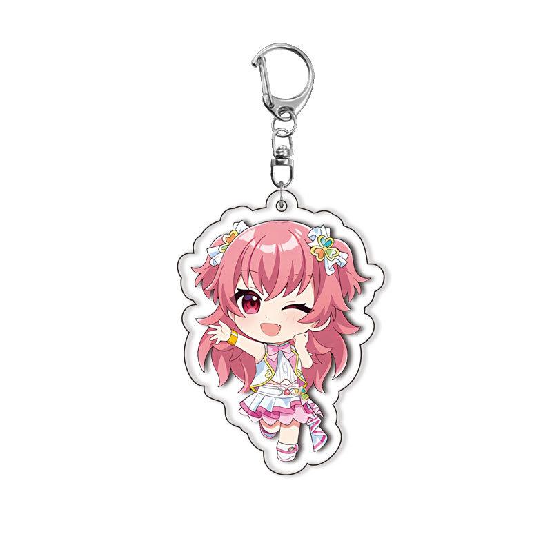 World Project Acrylic Keychain Game Related Products Girl Gift Key Rings Souvenir Cute Pendant