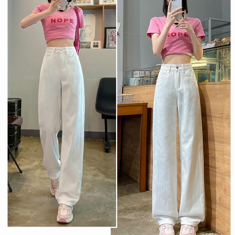 Schlagjeans für Damen, modische Jeanshose mit weitem Bein, hohe Taille, bequem