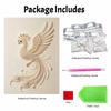 5D DIY Pearl Diamond Painting Kit Majestic Phoenix Full Drill Embroidery Mosaic Art Home Wall Decor Gift