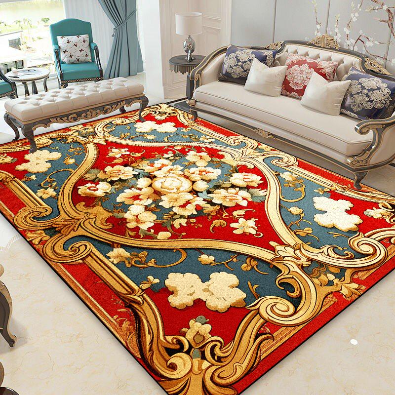 Persian Luxury Red Carpets Living Room Printing Home Decoration Large Area Soft Rugs 140x200 Bedroom Lounge Non-slip Floor Mats