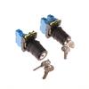 1 Set 12V 220V 10A 2/3 Position 1/2No 1/2Nc On Off Knob Button Rotary Switch Selector With Keys 22Mm La36M Key Switch