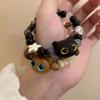 Anime Cute Handmade Beaded Kitten Wooden Bracelet