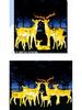 Luminous Fiberglass Sika Deer Sculpture for Garden Lawn Decoration