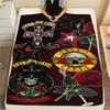 Guns N' Roses Rock band printing Flannel Blanket Bedroom Sofa Camping Warm blanket Gifts for family and friends-MJ002
