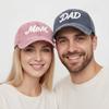 Embroidered Letter Washed Cotton Dad Hat Ripped Brim Sun Cap MOM DAD Baseball Cap For Parents
