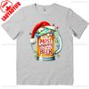 Funny Santa Claus Drinking Beer Wonderful Time Christmas TShirt High Quality Loose Casual Cotton T Shirt Man Clothes